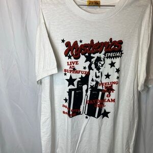Hysteric Glamour White Tee with Red and Black Graphic